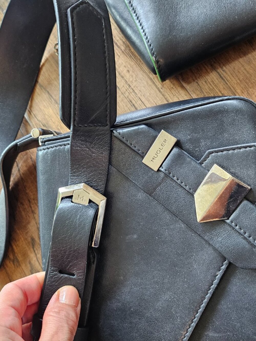 2 Mugler paris leather bags retail +$1000 shopbop - Picture 5 of 6